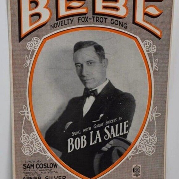 1922 Sheet Music Fox Trot Bebe Sam Coslow Abner Silver Bob La Salle! - Picture 3 of 3